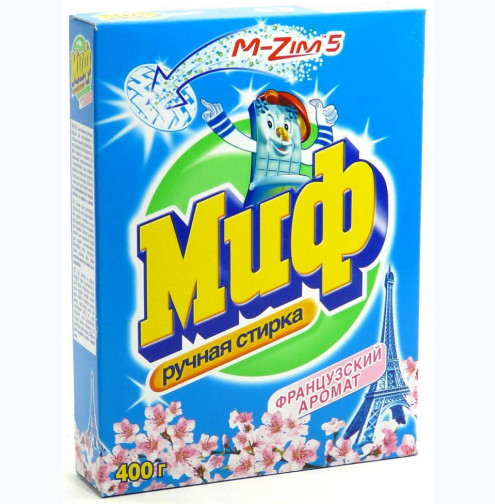 Стиральный порошок Миф в ассорт. ручн. 400гр  /22/