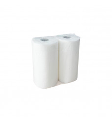 Бумажные полотенца рулонные белые 2слоя 15,5 метра по 2шт р-р листа 20,5*15см ОБЕЗЛИЧЕННЫЕ /16/