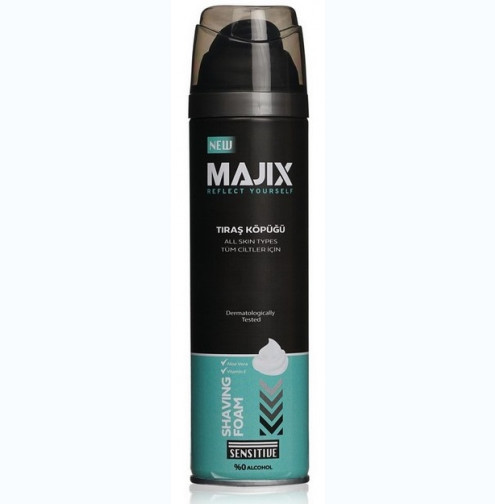 Пена Majix для бритья Sensitive 200мл /12/24   3136064