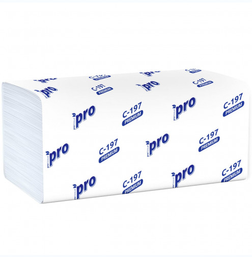 Бумажные полотенца PROTissue Vсл 2 слоя 200л. белые (22*21) /20/ С197