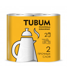 Полотенца TUBUM 2 рулона 12.5м 2 слоя /16/  10901180