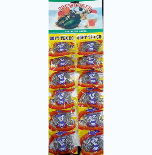 Губка металлическая Софт Текс 12шт.КАРТА / 6 /60/ (12г.)