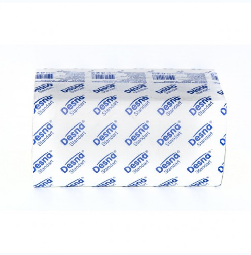 Бумажные полотенца целюлоза DESNA STANDART 200листов V-укладка 1сл.100%целл-за плотность 35г/м /15/