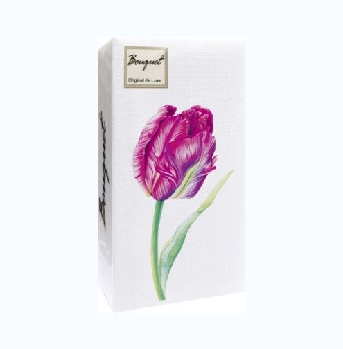 Салфетки 33*33 20л 1/8 Bouguet 2хслойные Прекрасный тюльпан /12/