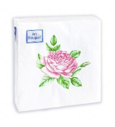 Салфетки бумажные 20*20 30л Bouguet 2хслойные Прекрасная Роза /26/
