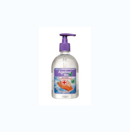Жидкое мыло "Агелина BIO" с курком 500мл  Антибактериальное (безцветное) /15/ ++