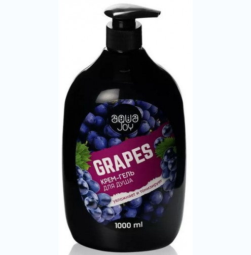 Гель для душа Aqua Joy  1л с курком Grapes /4/  3138346