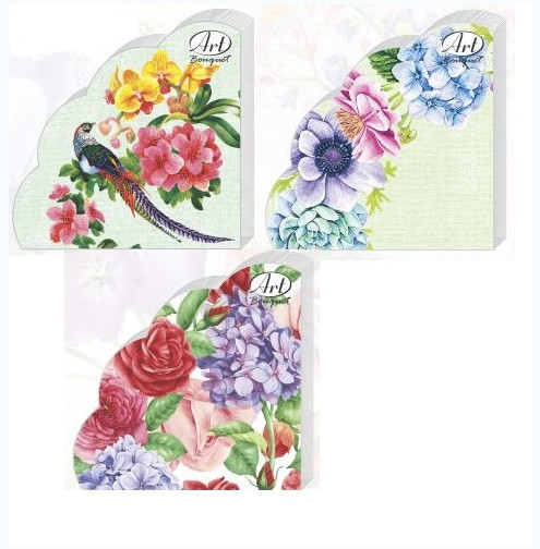 Салфетки бумажные RONDO круглая 12л. 3-х сл. в ассорт. /15/