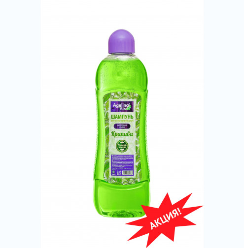 Шампунь "Бархат" АГЕЛИНА  1000г. крапива  /12/ СНИЖЕНИЕ ЦЕНЫ!!!