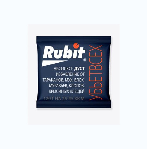 РОСТИ Дуст супер инсект. Абсолют пакет 120г (на35-60кв)клопы,мокрицы,муравьи,мухи,тараканы/80/Рубит