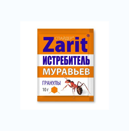 РОСТИ Гранулы от муравьев  СПАЙДЕР 10г. /50/200 Zarit (расход 10гр на 10кв.м.)