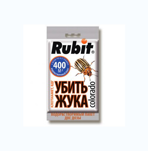 РОСТИ от колорадского жука (2 дозы по 0,5гр на 400кв.м. водоростворимый пакет)  2*0,5 г/100/ Рубит