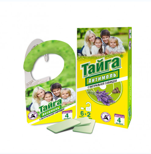 Антимоль Тайга подв. блок (6пластины+2веш.)/24/  ИН-102