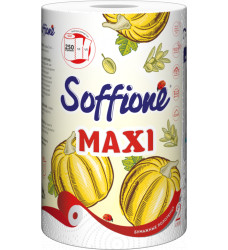 Полотенца SOFFIONE MAXI 1 рулон 27,5м 2 слоя /12/  10901288    (480)