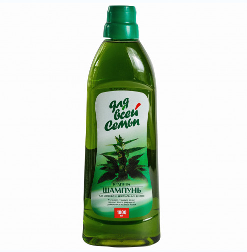 ДЛЯ ВСЕЙ СЕМЬИ Шампунь для волос Крапива 1л (для жирн. и норм.) /12/ 2326