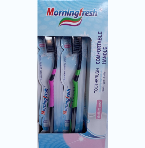 Зубная щетка Morning Fresh 527А/521А   с угольным покрытием  /12/576