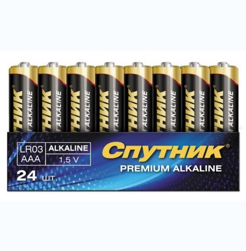 Элемент питания АЛКАЛИНОВЫЕ PREMIUM "СПУТНИК" LR03  АAA  /4шт/цена за 1шт / 10806